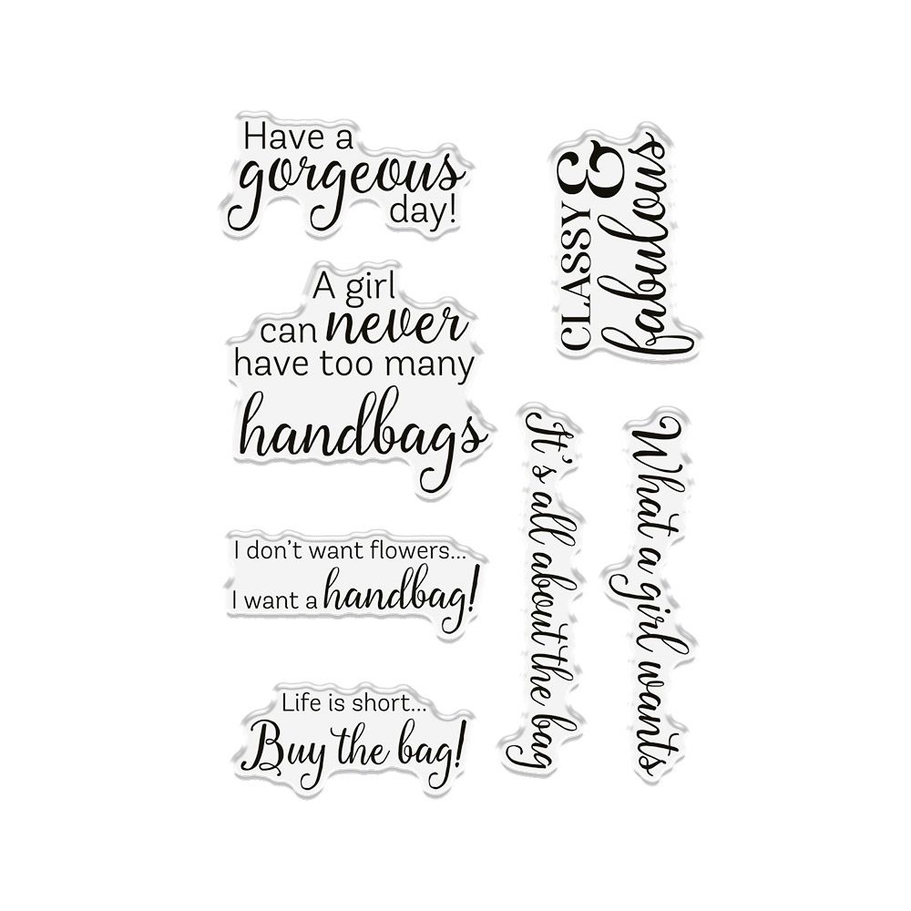 Crafters Companion - Clear Acrylic Stamps- Classy and Fabulous Accessories