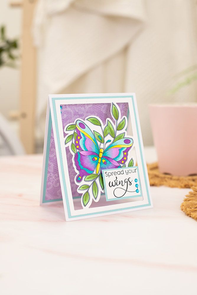 Gemini Colourable Create a Card Stamp & Die - Beautiful Butterfly