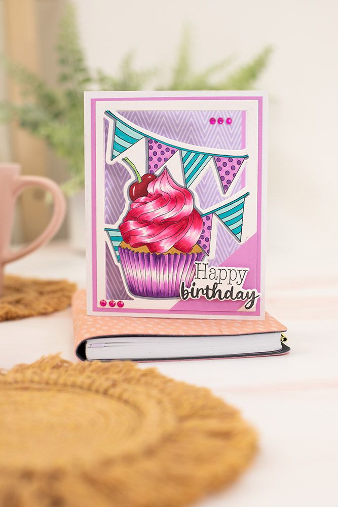 Gemini Colourable Create a Card Stamp & Die - Celebrate Your Day