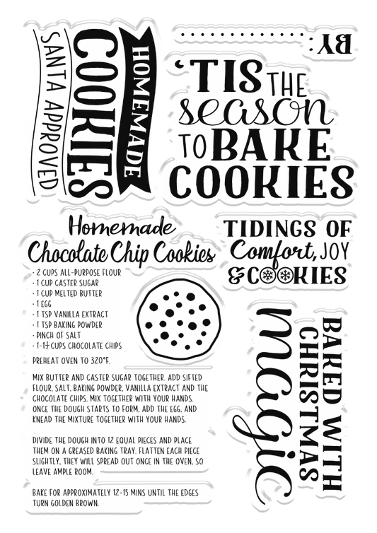 Gemini Santa's Kitchen Stamp & Die - Comfort, Joy & Cookies