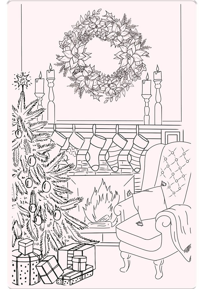 Crafters Companion - Clear Acrylic Stamp - A Cosy Christmas