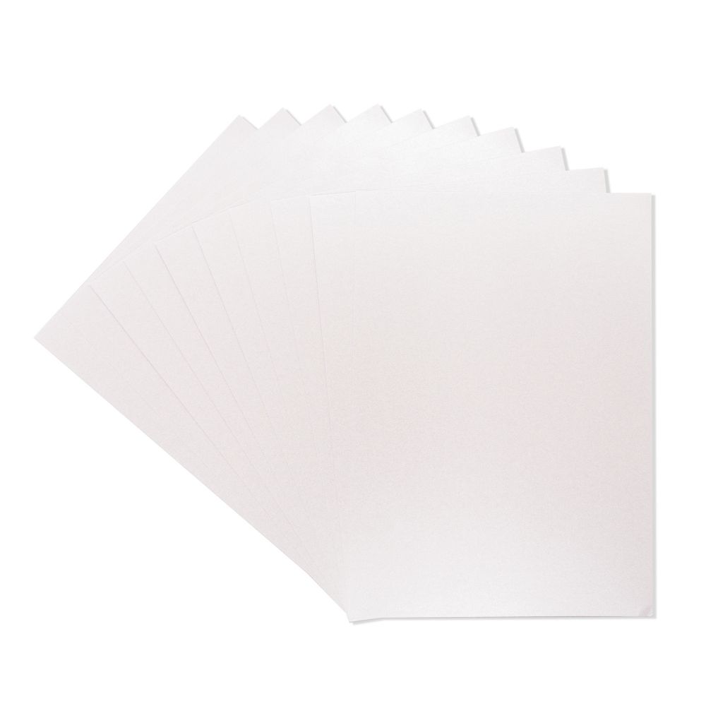 Centura Pearl Snow White Hint of Silver A4 Printable Card Pack - 10 Sheets