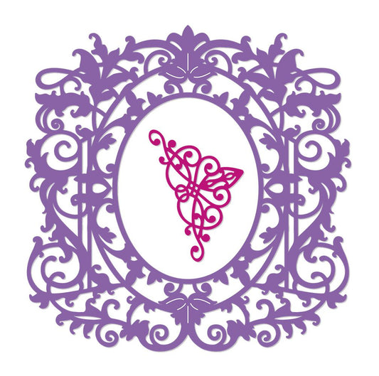 Natures Garden Lily Collection Metal Die - Ornate Frame and Corner