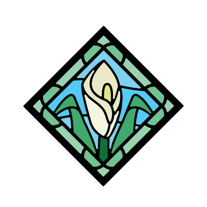 Gemini Stained Glass Window Die - Single Lily Window