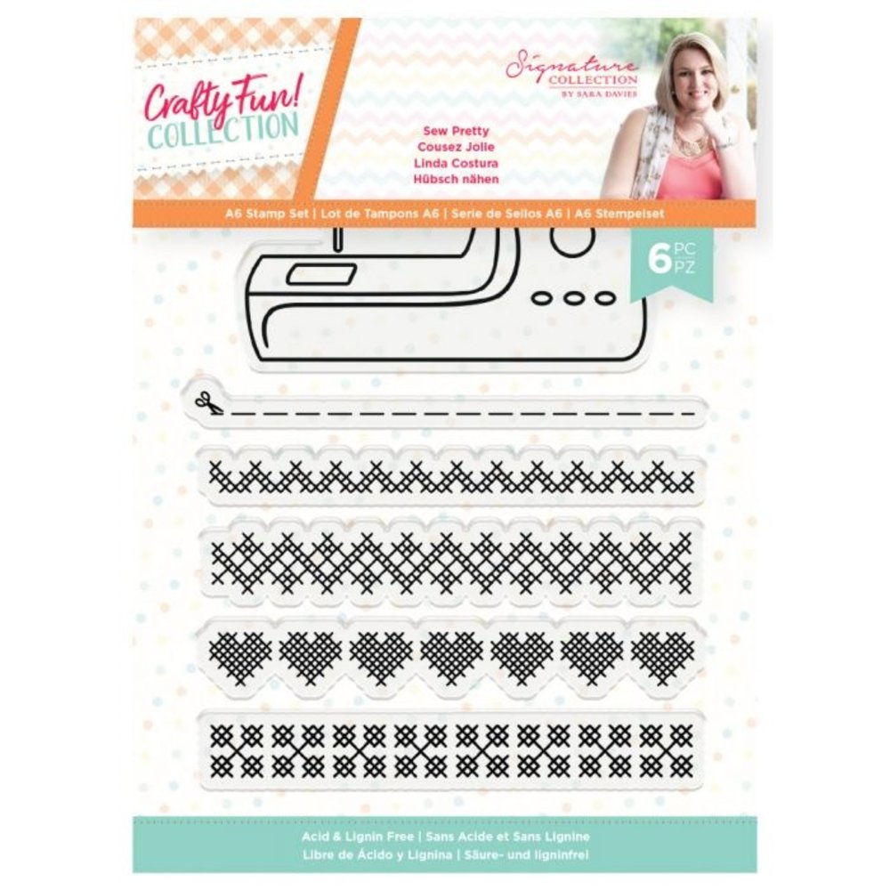 Crafty Fun Sew Pretty Clear Stamps