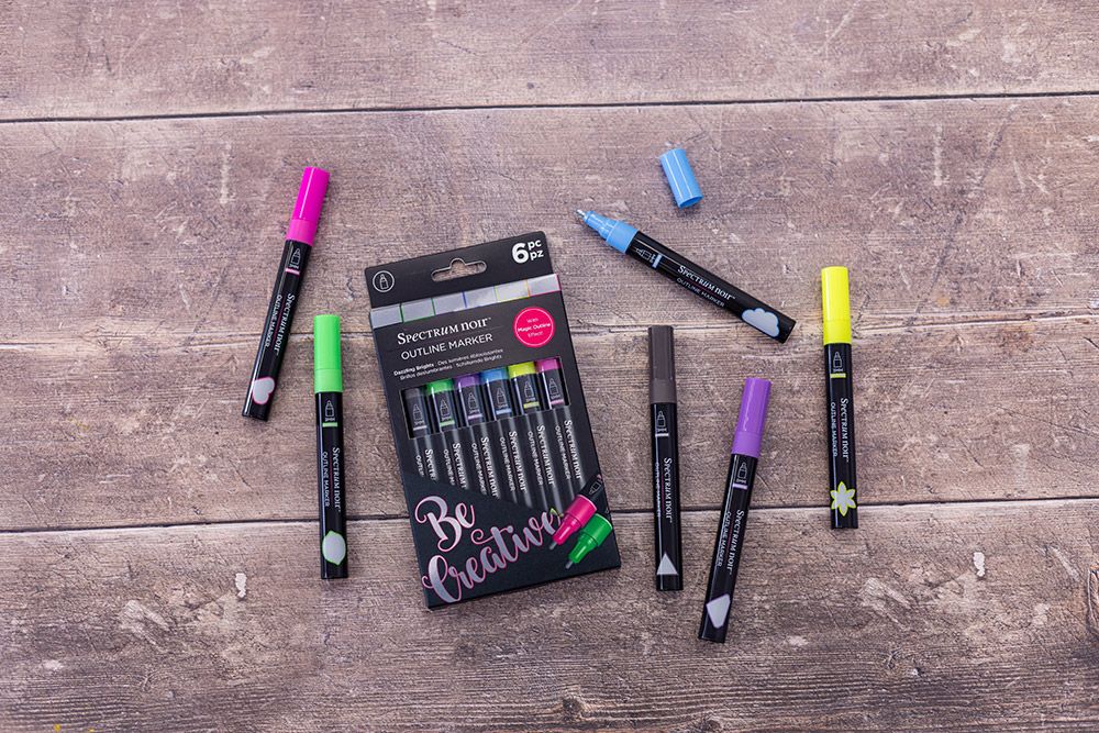 Spectrum Noir - Outline Markers - Dazzling Brights - 6pc Set