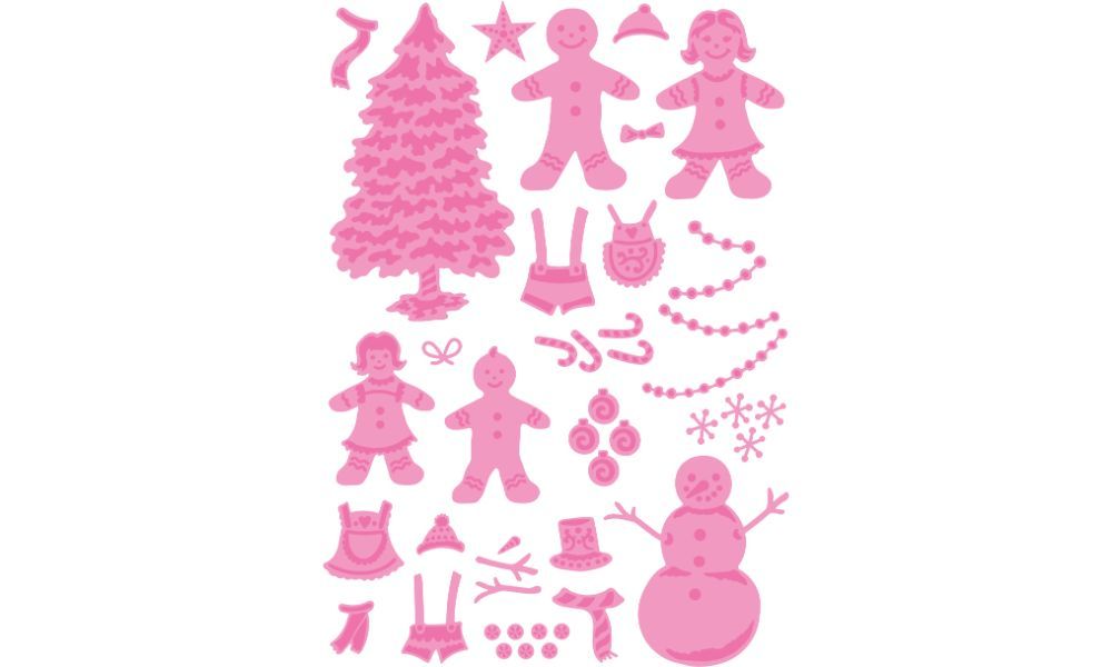 Dawn Bibby Creations A5 Gingerbread Street Accessories Die Set