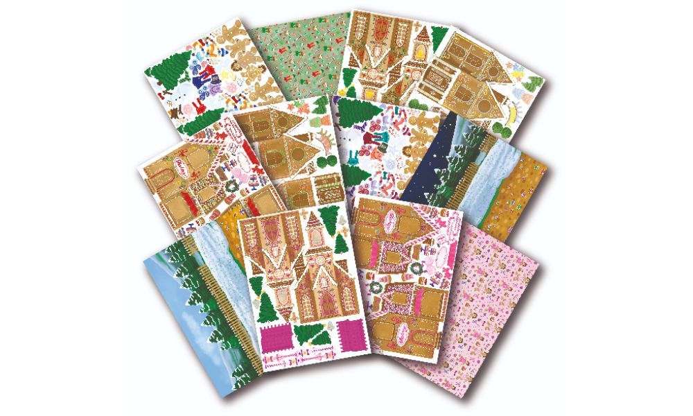 Dawn Bibby Creations A4 Gingerbread Street Cut into Colour Paper Pack with Forever Download