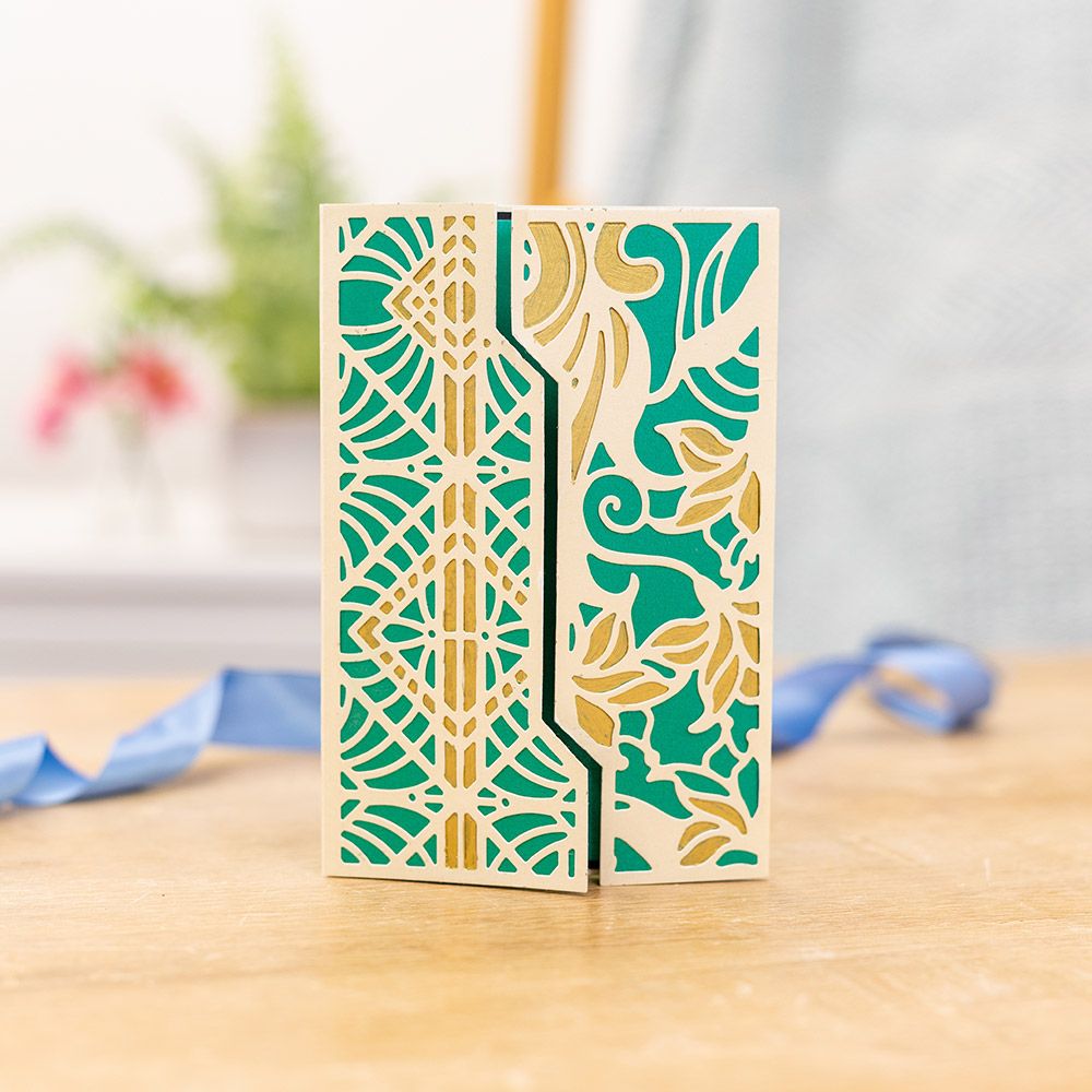 Gemini Decorative Gatefold Create-a-Card Die - Deco Vines