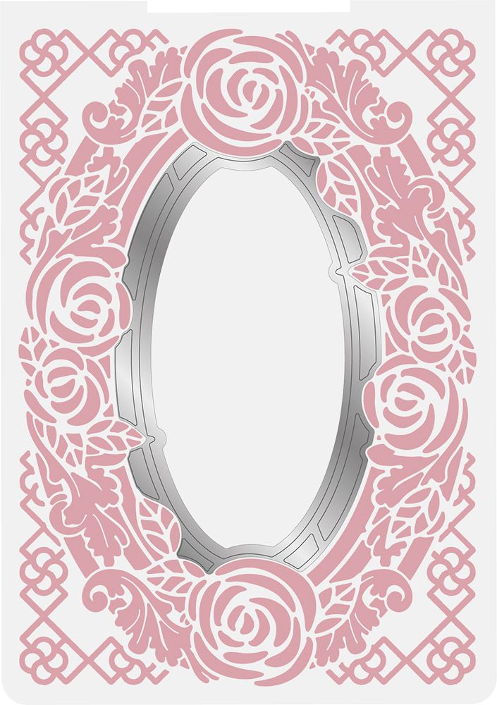 Sara Signature Rose Gold 5 x 7" Cut and Emboss Folder - Decorative Rose Frame