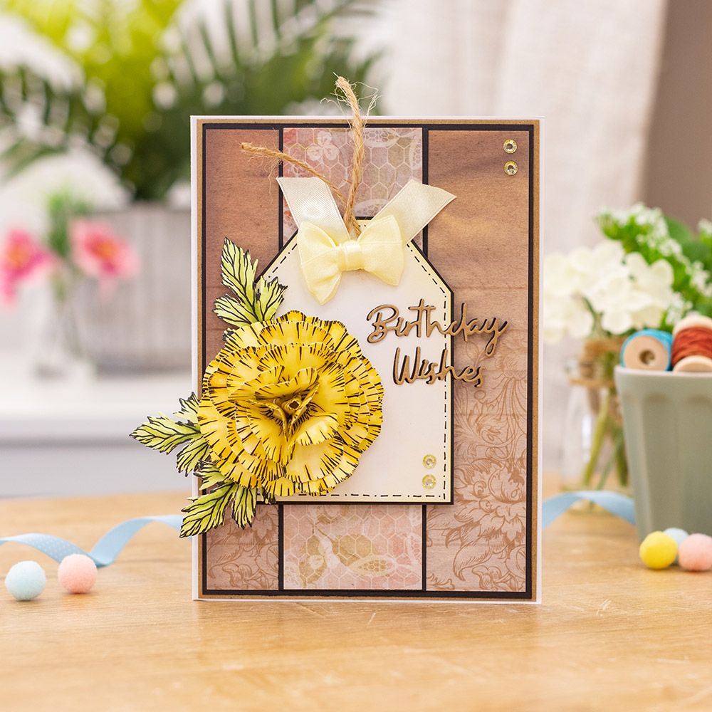 Gemini Decoupage Flower Stamp and Die - Timeless Carnations