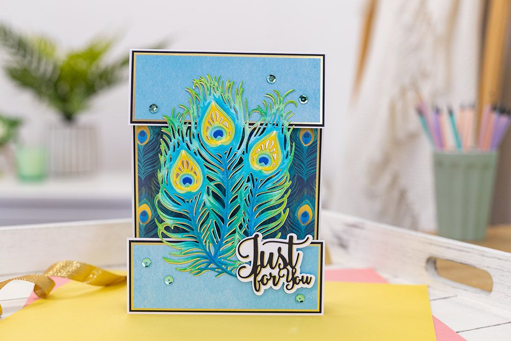 CC - Gemini - Metal Die - Elements - Peacock Feathers