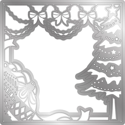 Gemini Christmas Frame Stamp and Die - Home for Christmas