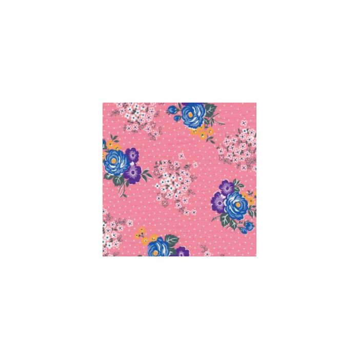 Dutch Heritage - Pink Large Floral Half Meter
