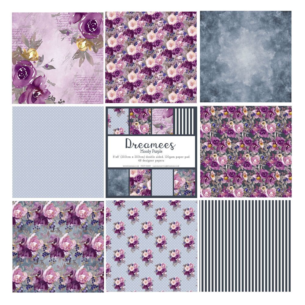 Dreamees Moody Purple 8x8 Paper Pad