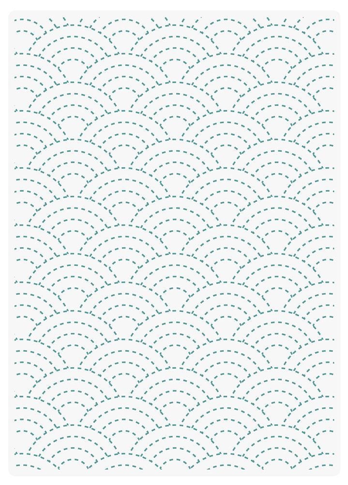 Sara Signature Sew Lovely 5x7 Embossing Folder - Sashiko