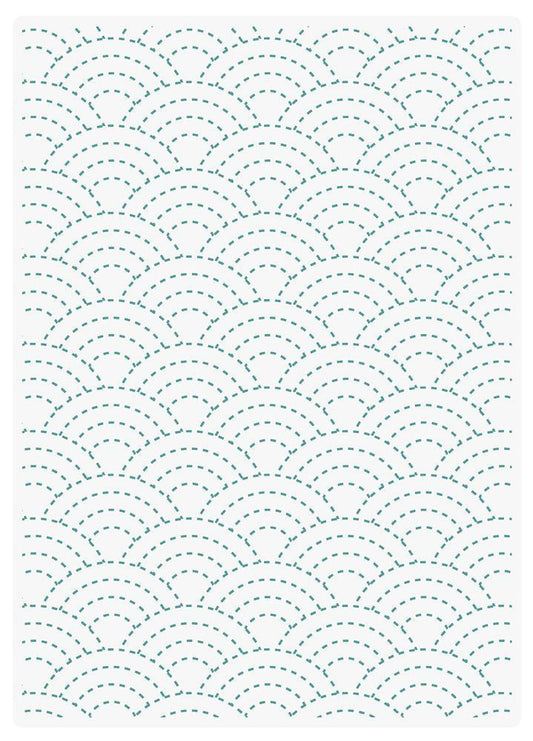 Sara Signature Sew Lovely 5x7 Embossing Folder - Sashiko