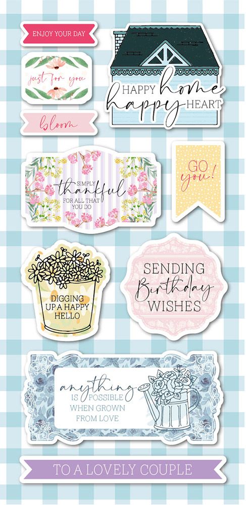 Natures Garden Farmhouse 3D Die-Cut Toppers