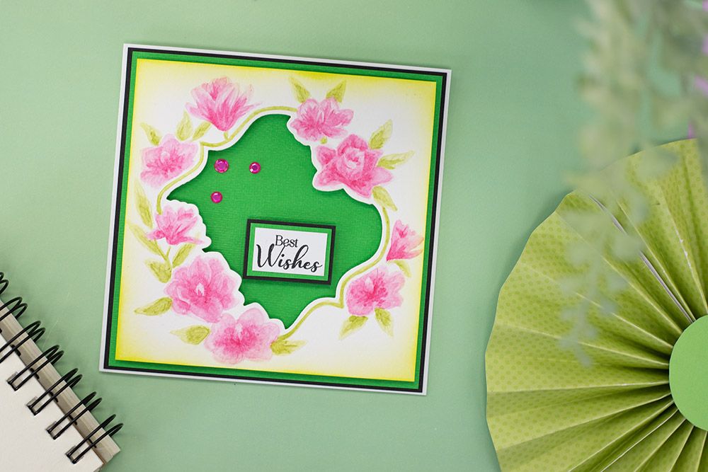 Gemini 5" x 5" Floral Frame Cut and Emboss Folder - Fragrant Magnolia