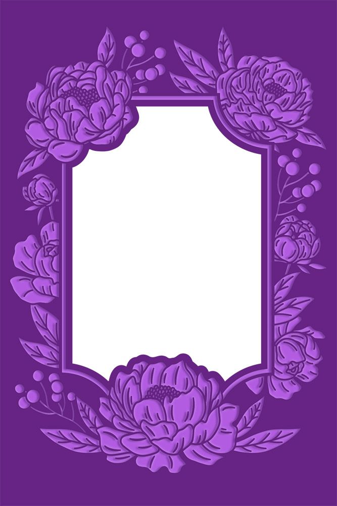 Gemini 4" x 6" Floral Frame Cut and Emboss Folder - Peony Blooms