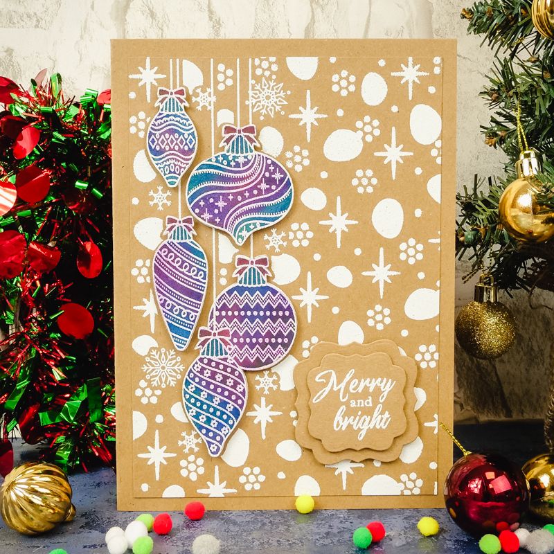 For the Love of Stamps - Baubles & Snowflakes A5 Stamp Set