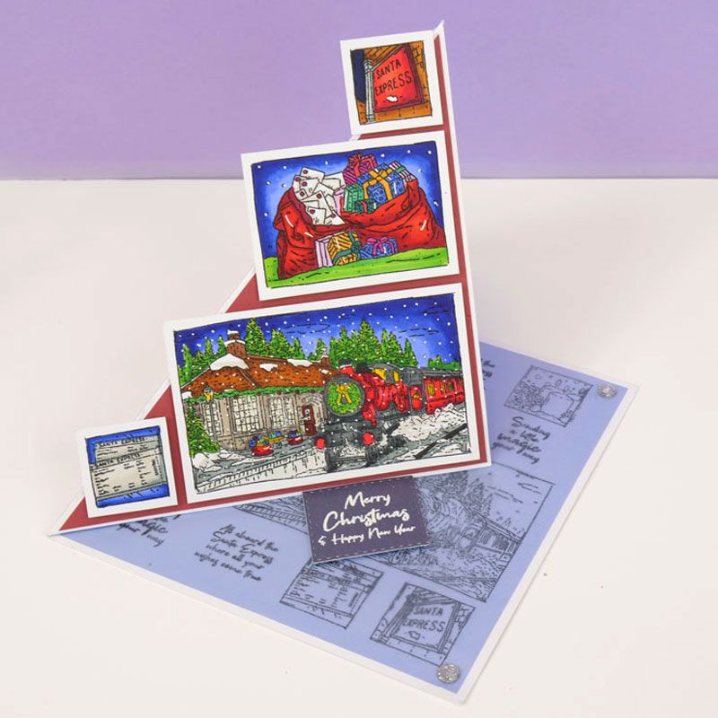 For the Love of Stamps - Santa Express A6 Stamp Set
