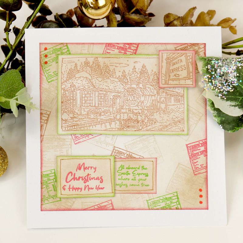 For the Love of Stamps - Santa Express A6 Stamp Set