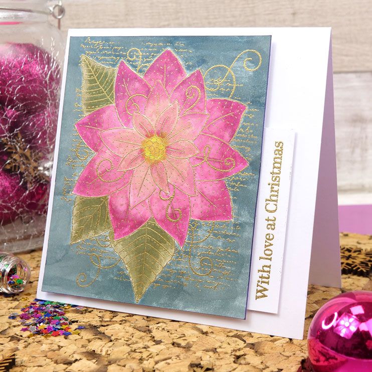For the Love of Stamps - Perfect Poinsettia A6 Stamp Set