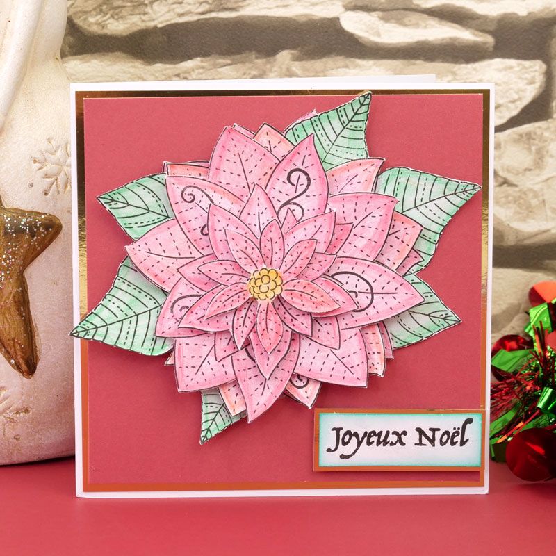 For the Love of Stamps - Perfect Poinsettia A6 Stamp Set