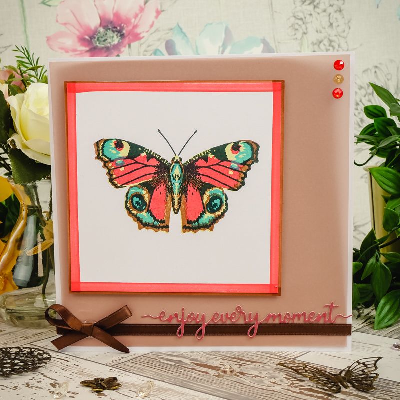 For the Love of Stamps - Layering Peacock Butterfly A5 Stamp Set