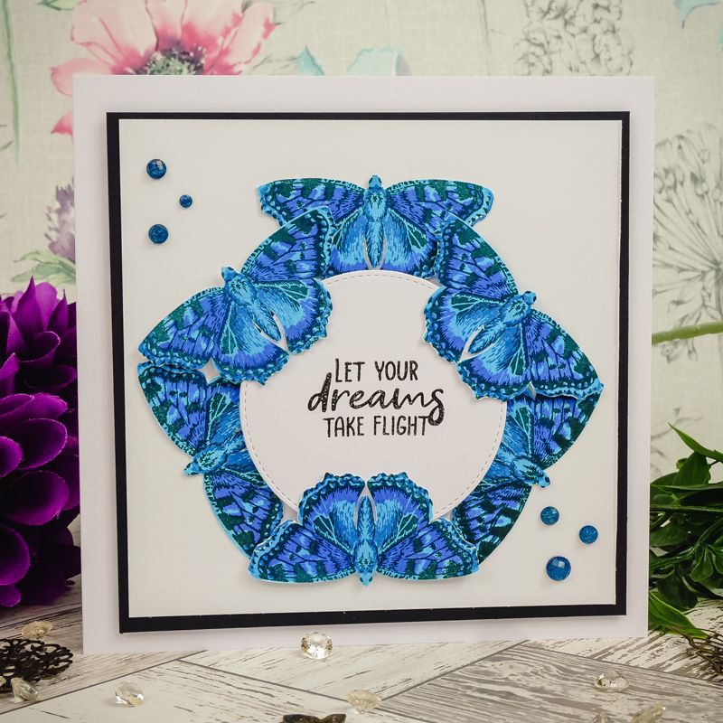 For the Love of Stamps - Layering Silver-Washed Fritillary Butterfly A6 Stamp Set