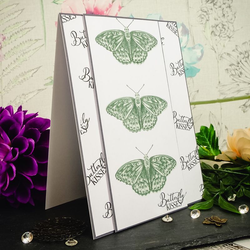 For the Love of Stamps - Layering Silver-Washed Fritillary Butterfly A6 Stamp Set