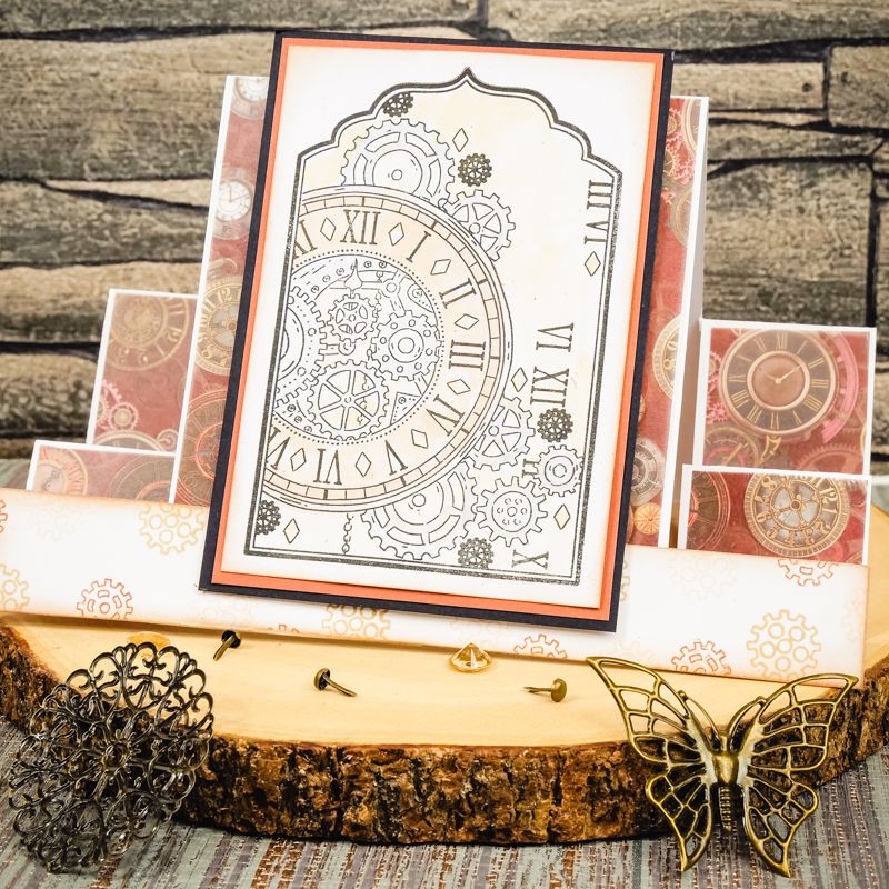 For the Love of Stamps - Clockwork Moments A6 Stamp Set