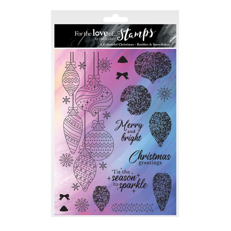 For the Love of Stamps - Baubles & Snowflakes A5 Stamp Set