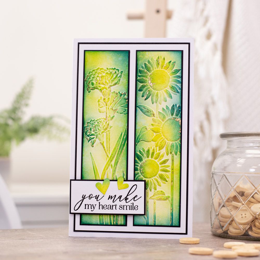 Gemini Floral Panel 3D Embossing Folder - Bloom and Grow