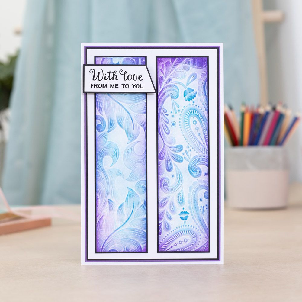 Gemini Floral Panel 3D Embossing Folder - Vintage Swirls