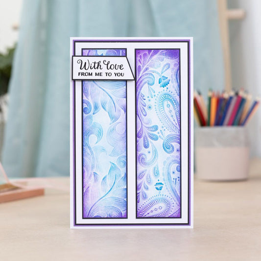 Gemini Floral Panel 3D Embossing Folder - Vintage Swirls
