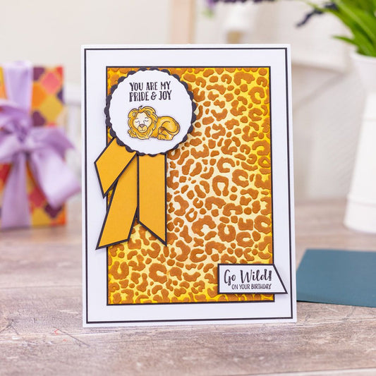 Gemini 5 x 7 2D Textured Embossing Folder - Leopard Print