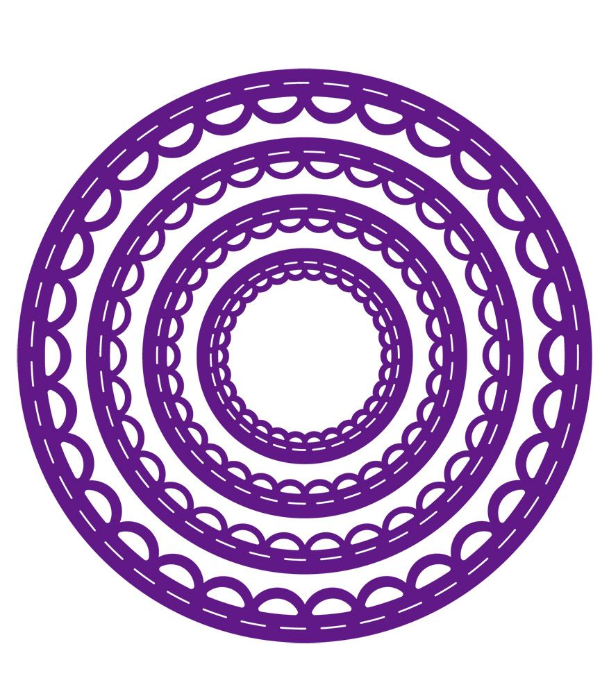 Gemini - Metal Die - Elements - Inverted Stitched Lace Circle