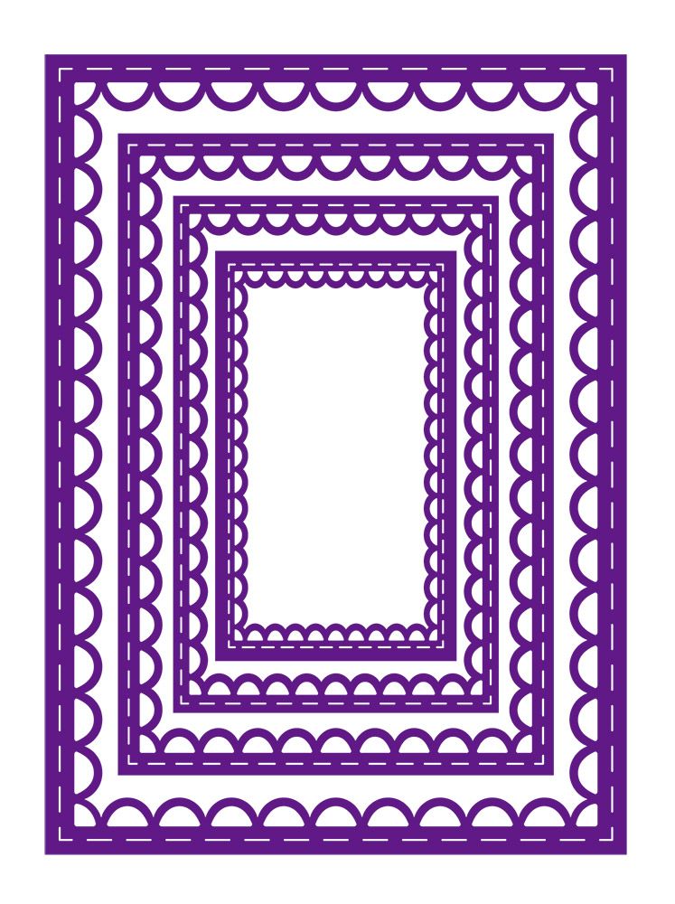 Gemini - Metal Die - Elements - Inverted Stitched Lace Rectangle