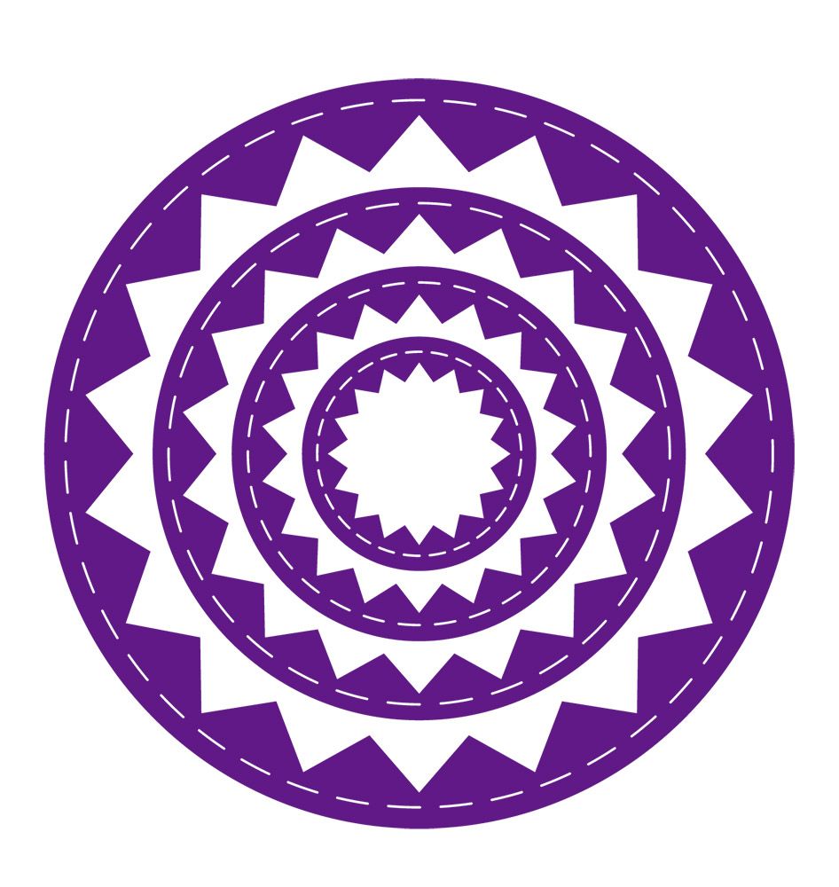 Gemini - Metal Die - Elements - Inverted Stitched ZigZag Circle