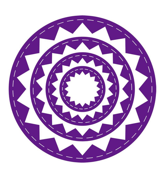 Gemini - Metal Die - Elements - Inverted Stitched ZigZag Circle