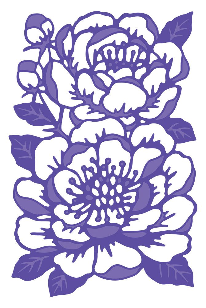Gemini Elements Delicate Panel Die - Perfect Peonies
