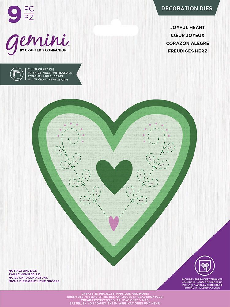 Gemini - Multi Craft Die - Decoration Dies - Joyful Heart