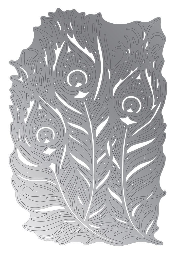 CC - Gemini - Metal Die - Elements - Peacock Feathers