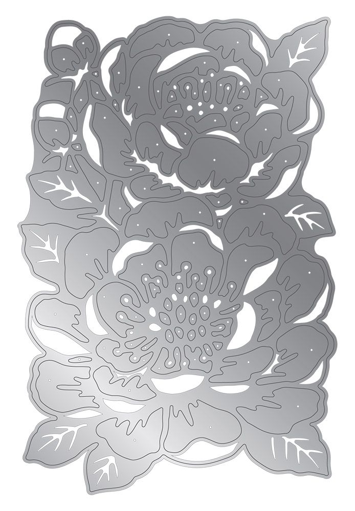 Gemini Elements Delicate Panel Die - Perfect Peonies