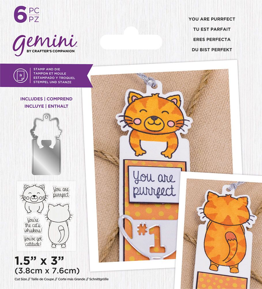 Gemini - Stamp & Die - You are Purrfect