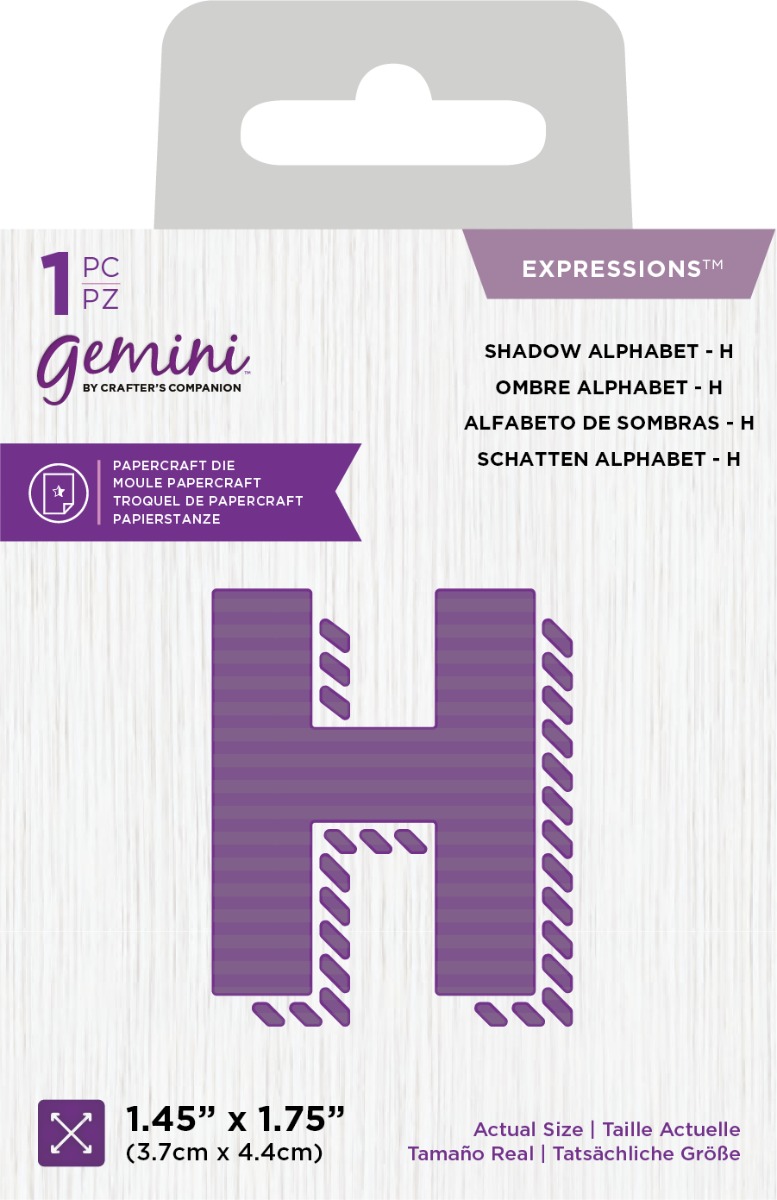 Gemini Expressions Die - Shadow Alphabet &