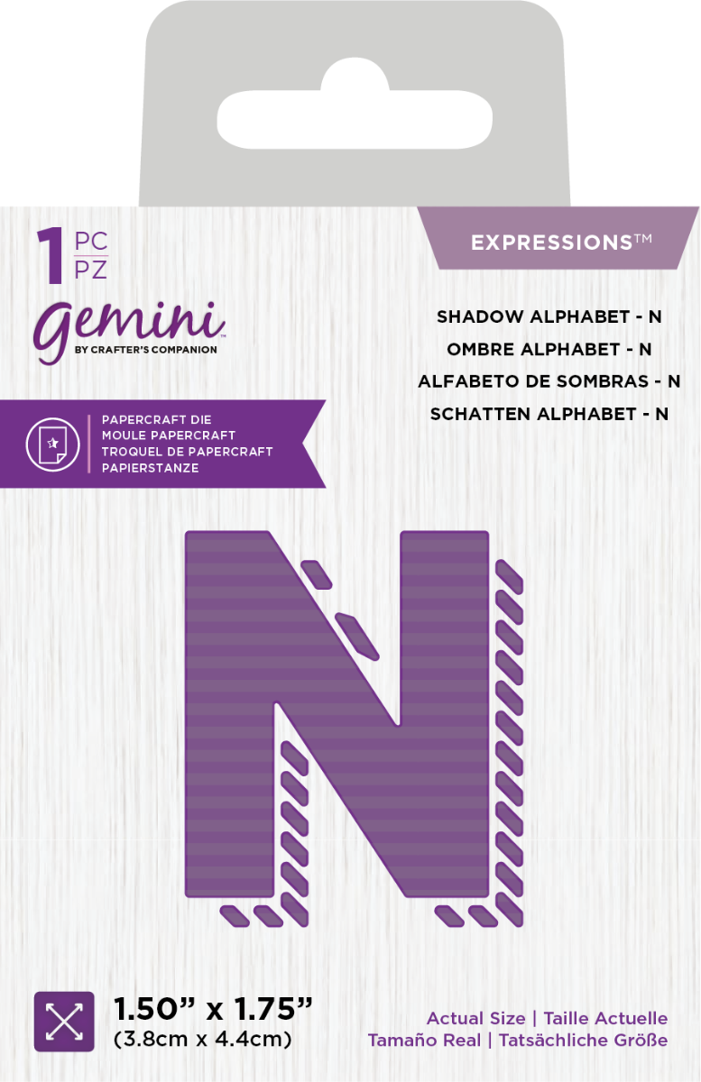 Gemini Expressions Die - Shadow Alphabet &