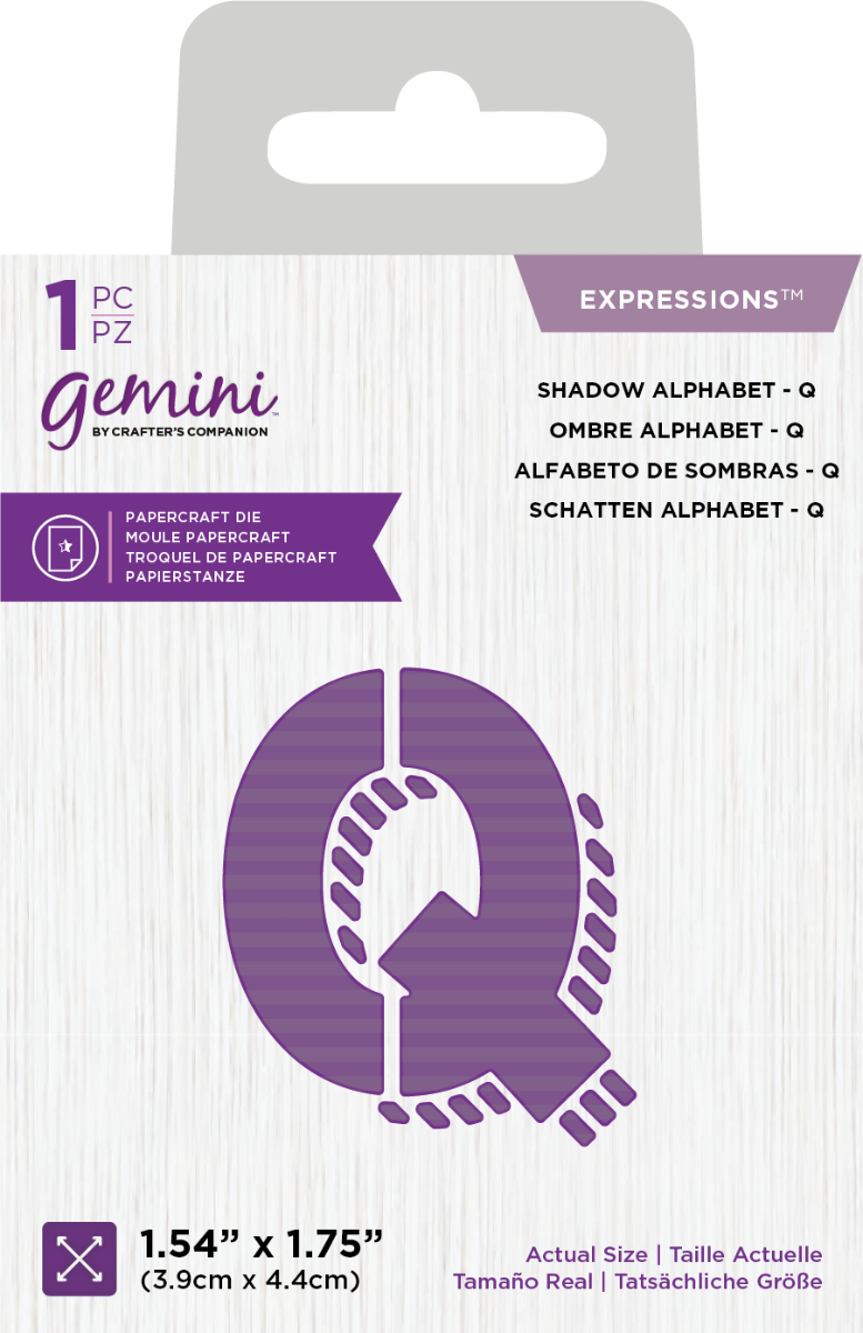 Gemini Expressions Die - Shadow Alphabet &